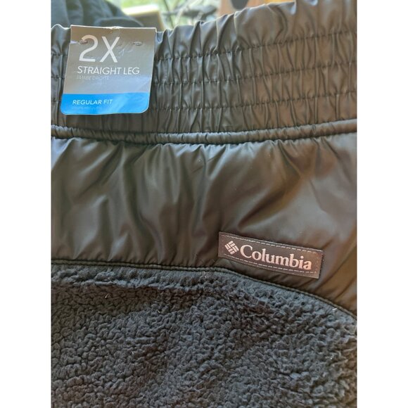 Columbia Black Fleece Pants West Bend Pull On Straight Leg Regular Fit Sz 2X NWT - Picture 3 of 3